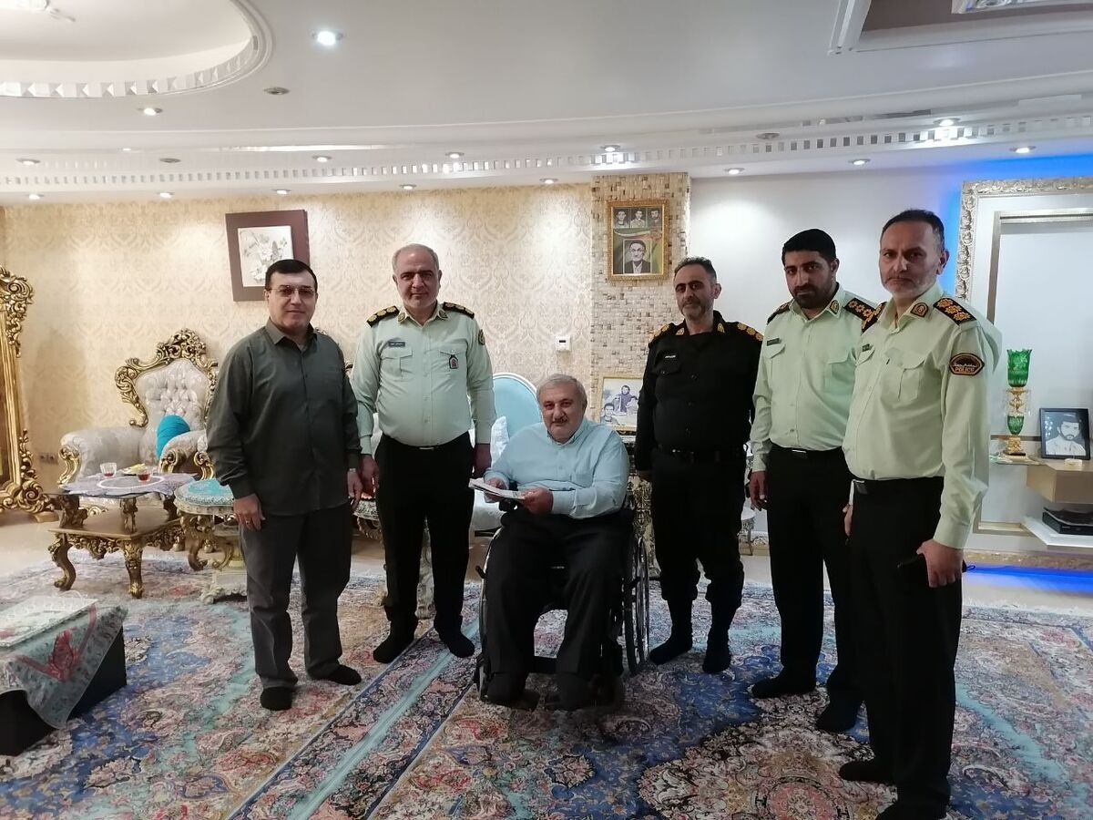دیدار و تجلیل ازپیشکسوت جانباز رحیم رضایی درشهرستان قائمشهر