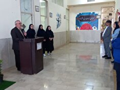 سخنرانی سرهنگ بازنشسته احمد مقامی در مدرسه سما شهرضا به مناسبت هفته نیروی انتظامی و دفاع مقدس