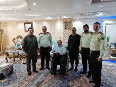 دیدار و تجلیل ازپیشکسوت جانباز رحیم رضایی درشهرستان قائمشهر