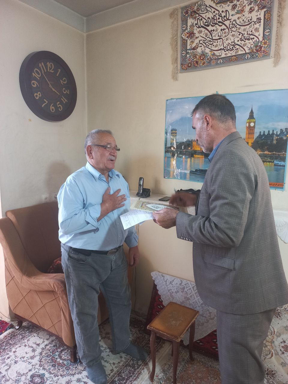 دیدار با 2 پیشکسوت بازنشسته شهرستان هرسین