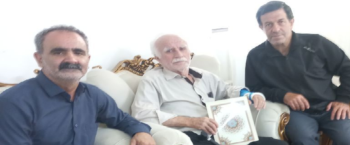 عیادت از پیشکسوت انتظامی یدالله نعمتی در شهرستان آمل
