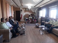 حضور مسئول دفتر نمایندگی کانون بازنشستگان انتظامی شهرستان شبستر در جلسه شورای اداری فرماندهی انتظامی شهرستان
