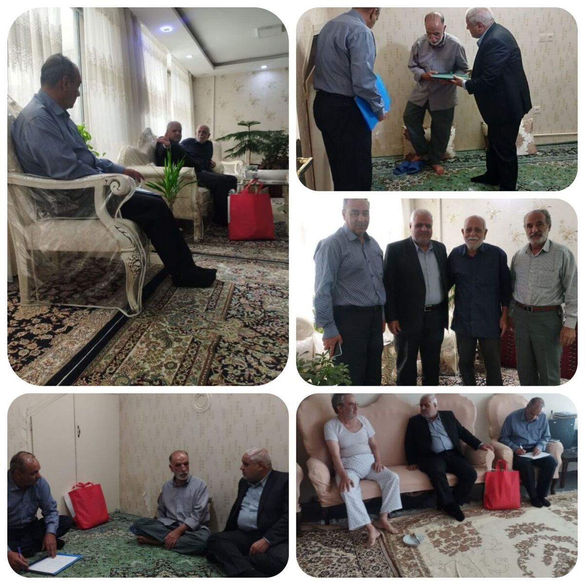 دیدار با ۵ نفر از بازنشستگان در شهرستان مشهد مقدس