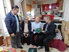 عیادت ازپیشکسوت انتظامی ناصرعلی صفرپور درشهرستان قائمشهر