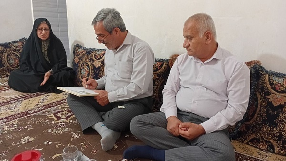 دیدار و سرکشی از مستمری‌بگیر انتظامی شهرستان دیر، سرکار خانم شمسی شهریاری فهیانی