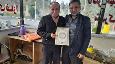 دیدار وتجلیل از پیشکسوت سید ابراهیم رضایی در شهرستان نکا